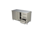 TAVOLO ARMADIATO CON PORTE SCORREVOLI E 3 CASSETTI DX 