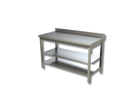 TAVOLO SU GAMBE CON N. 2 RIPIANI E ALZATINA