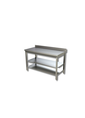 TAVOLO SU GAMBE CON N. 2 RIPIANI E ALZATINA