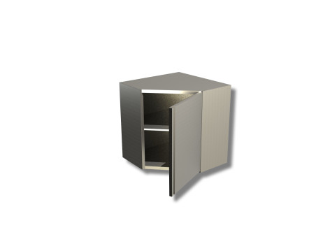 PENSILE AD ANGOLO CON PORTA A BATTENTE E 1 RIPIANO H cm 65