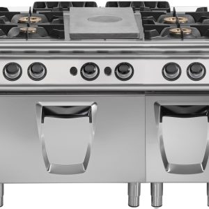 Tuttapiastra gas su forno a gas + 4 fuochi Potenza forno 8 kw totale potenza gas 35,5 kw