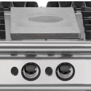 Tuttapiastra gas + 4 fuociversione top Potenza totale gas 27,5 kw