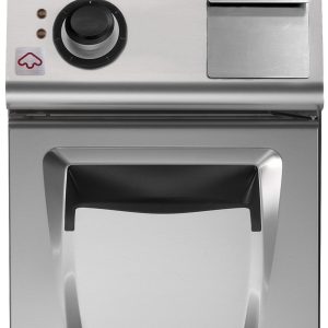 Fry top elettrico su vano con portaversione simplepiastra lisciapotenza 5,4 kw