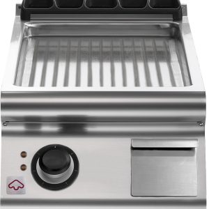 Fry top elettrico versione topversione simplepiastra rigatapotenza 5,4 kw