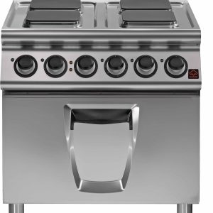 Cucina elettrica versione simple,4 piastre in ghisa da 3,5 kw cadaunaforno elettrico di potenza 6 kw