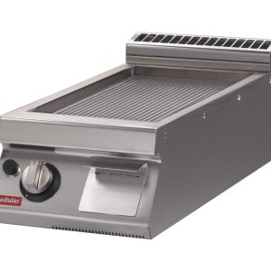 Fry top gasversione toppiastra rigata Potenza 6 kw