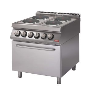 Cucina elettrica su forno elettrico4 piastre tonde Potenza totale 16,4 kw