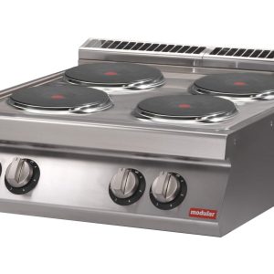 Cucina elettricaversione top4 piastre tonde Potenza totale 10,4 kw