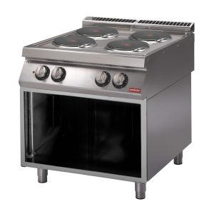 Cucina elettrica su vano aperto4 piastre tonde Potenza totale 10,4 kw