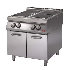 Cucina elettrica su vano con porte4 piastre quadre Potenza totale 10,4 kw