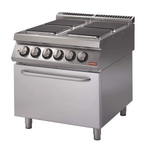 Cucina elettrica4 piastre quadresu forno elettrico a convezione Potenza totale 20 kw