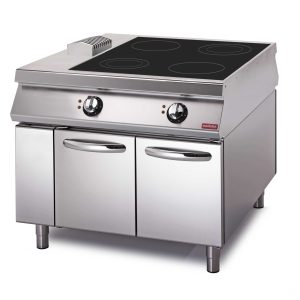 Piano di cottura a induzionesu vano con portecomandi 2 laterali Potenza 20 kw