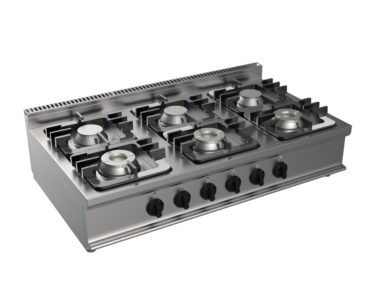 Cucina a gas a sei fuochi e7kupg6bb-6m