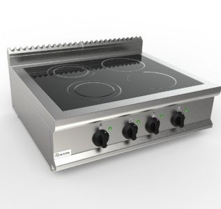 Cucina elettrica in vetroceramica a quattro zone cottura l7cve4bb