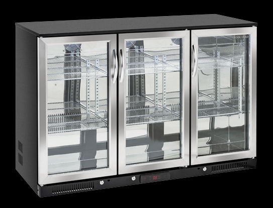 Retro banco refrigerato a N.3 Porta battente in acciaio inox BBA 348