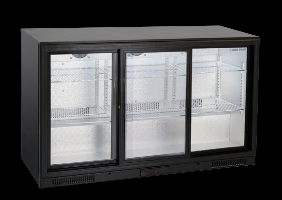 Retro banco refrigerato a N.3 Porte scorrevoli (Altezza 860mm) BBC 386S