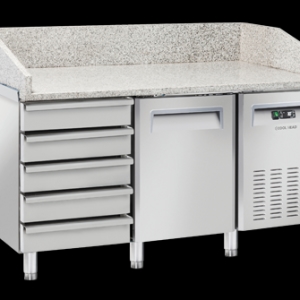 Tavolo para PIZZA refrigerato per vassoi 600x400mm QZ 16