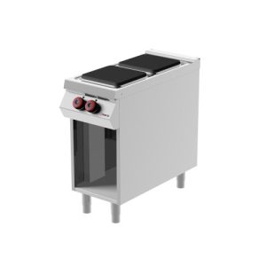 Cucina elettrica 2 piastre quadre con vano a giorno MODELLO PE091M0