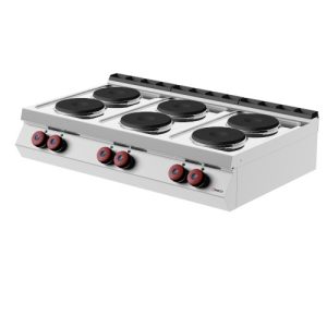 Cucina elettrica 6 piastre tonde serie top MODELLO PE073T0