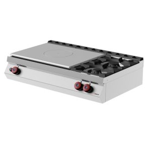 Tutta piastra doppia a gas con 2 fuochi serie top MODELLO TPG73TC