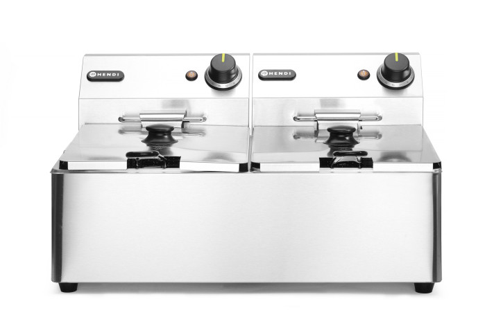 FRIGGITRICE KITCHEN LINE - 2X 6L HENDI KITCHEN LINE 12L 230V/6600W 550X430X(H)290MM