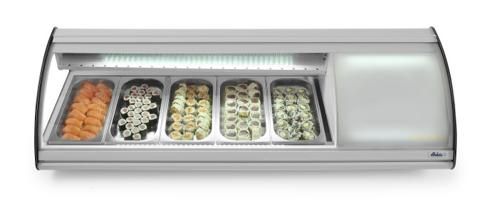 VETRINA DA SUSHI 5X GN 1/3 ARKTIC 230V/160W 1307X450X(H)330MM