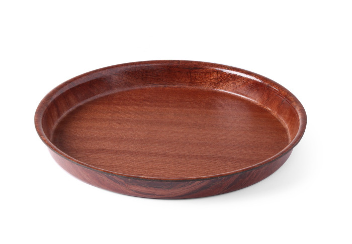 VASSOI DA SERVIZIO WOOD FORM HENDI MOGANO Ø320X(H)35MM