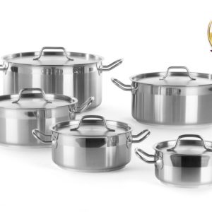 PENTOLA PER STUFATO BASSA - CON COPERCHIO HENDI PROFI LINE 75L Ø280X(H)120MM