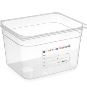CONTENITORI GASTRONORM 1/2 HENDI GN 1/2 125L TRASPARENTE 325X265X(H)200MM