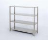 SCAFFALE INOX POLY 4 PIANI CON PIEDINI  mm. 700x598x1459h