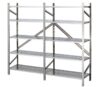 SCAFFALE INOX DOPPIO 5 PIANI FORATI  mm. 1510x600x1988h