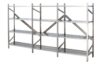 SCAFFALE INOX TRIPLO 4 PIANI FORATI  mm. 2240x600x1988h