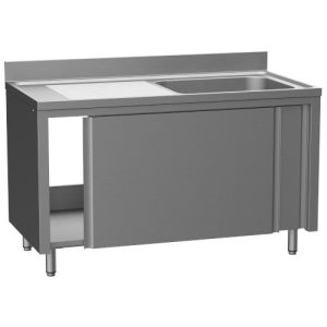 Lavatoio basic armadiato una vasca e gocciolatoio ILSA inox MODELLO LBAG670038 1000x600x850