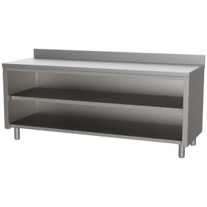 Tavolo basic armadiato a giorno con alzatina ILSA inox MODELLO TBAG670001 800x600x850