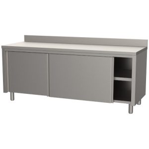 Tavolo basic armadiato con porte scorrevoli ILSA inox MODELLO TBAG670015 800x600x850