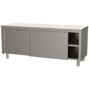 Tavolo basic armadiato con porte scorrevoli ILSA inox MODELLO TBAG670022 800x600x850